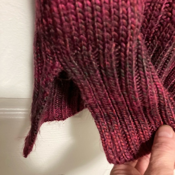 Prana Leisel Plum Gradient Striped Pink Cable Knit Long Sleeve Sweater - Picture 7 of 10